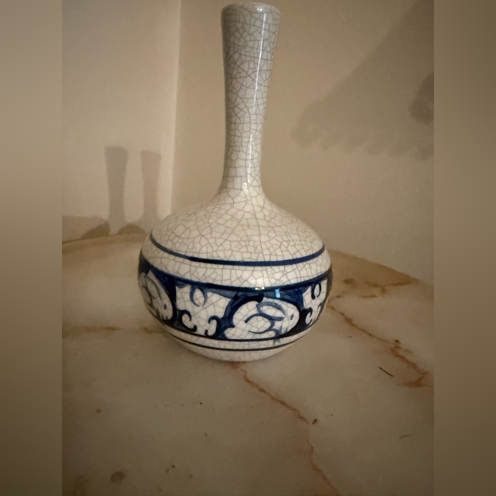 Elegant Blue and White Vase